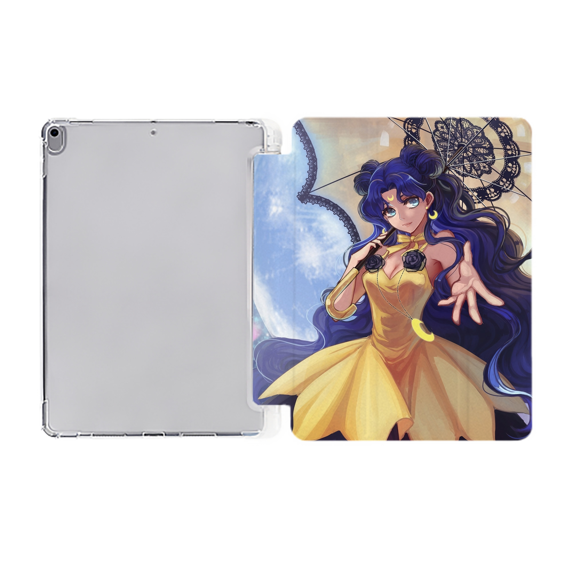 （画像用） 美少女戦士セーラームーン Sailor Moon IPad ケース ペン収納付き 三つ折りスタンド PUレザー×シリコン 対応機種9.5/10.5/10.9インチ